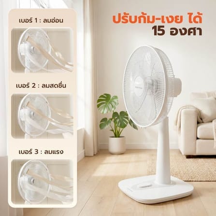 พัดลมตั้งพื้น 16 นิ้ว SCE PLUS รุ่น RF6 สีเบจ_6